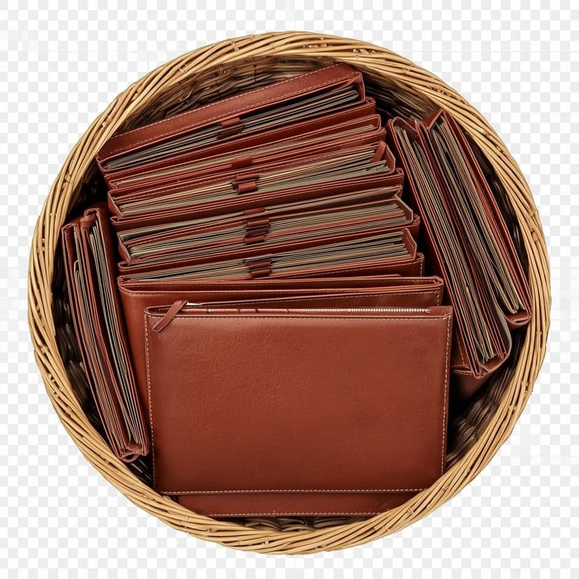 Leather Office File Folders